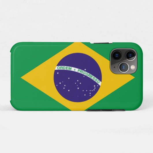 Braziliaanse vlag Case-Mate iPhone case (Achterkant (horizontaal))