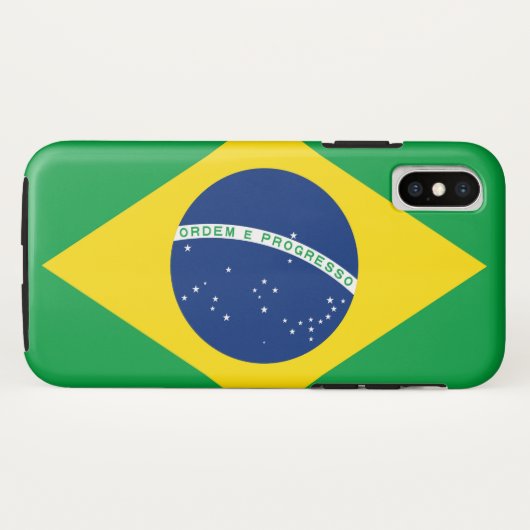 Braziliaanse vlag Case-Mate iPhone case (Achterkant (horizontaal))