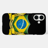 Braziliaanse vlag Case-Mate iPhone case (Achterkant (horizontaal))