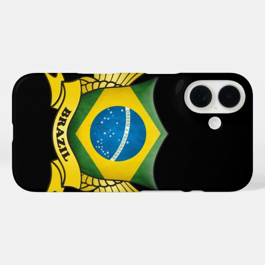 Braziliaanse vlag Case-Mate iPhone case (Achterkant (horizontaal))
