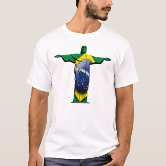 Braziliaanse vlag Christus Redeemer T-shirt