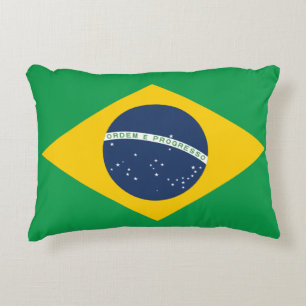 Braziliaanse vlag decoratief kussen