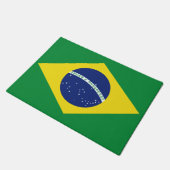 Braziliaanse vlag deurmat voor huis of zaken (Schuin)