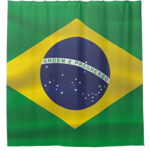 Braziliaanse vlag douchegordijn (Voorkant)