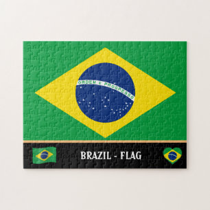 Braziliaanse vlag en Braziliaans land / Brazilië Legpuzzel