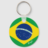 Braziliaanse vlag en Braziliaanse feestdag, patrio Sleutelhanger (Achterkant)