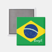 Braziliaanse vlag en Braziliaanse feestdagen/sport Magneet (Voorkant / Achterkant)