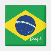 Braziliaanse vlag en Braziliaanse feestdagen/sport Magneet (Voorkant)