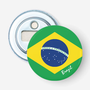 Braziliaanse vlag en Braziliaanse partij /sport dr Button Flesopener
