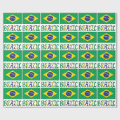 Braziliaanse vlag en Brazilië Cadeaupapier (Vlak)