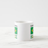 Braziliaanse vlag en Jouw naam Espresso Kop (Voorkant)