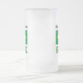 Braziliaanse vlag en Jouw naam Matglas Bierpul (Center)