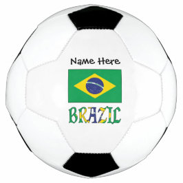 Braziliaanse vlag en Jouw naam Voetbal