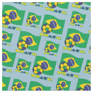Braziliaanse vlag en voetbal stof
