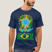 Braziliaanse vlag en wapenschild t-shirt (Voorkant)