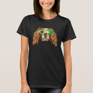 Braziliaanse Vlag Engelse Toy Spaniel Hond Brazili T-shirt