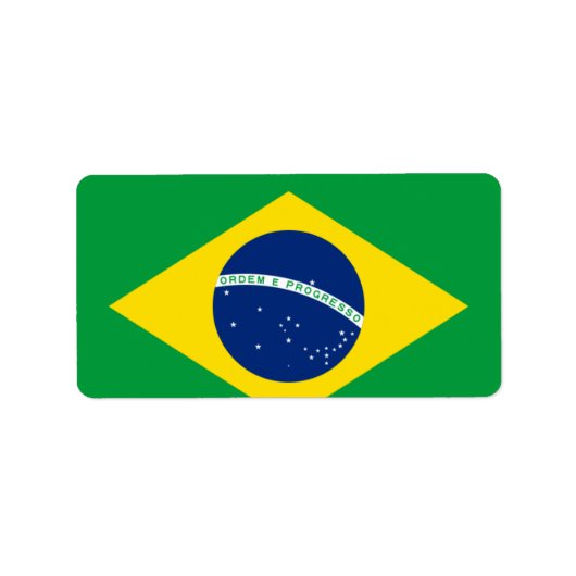 Braziliaanse vlag etiket (Voorkant)