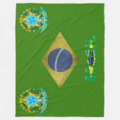 Braziliaanse vlag fleece deken (Voorkant)
