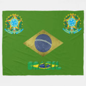 Braziliaanse vlag fleece deken (Voorkant (Horizontaal))