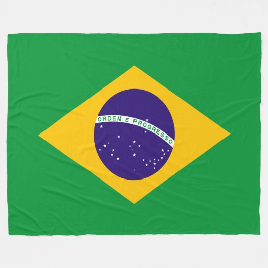 Braziliaanse vlag fleece deken (Voorkant (Horizontaal))