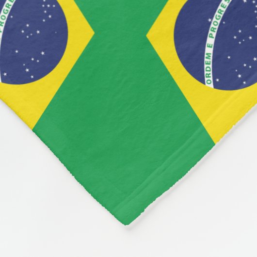 Braziliaanse Vlag Fleece Deken (Hoek)