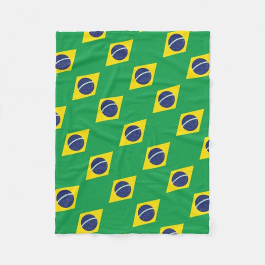 Braziliaanse Vlag Fleece Deken (Voorkant)