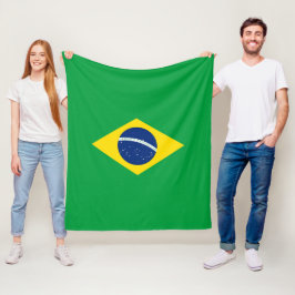 Braziliaanse vlag fleece deken