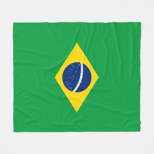 Braziliaanse vlag fleece deken (Voorkant (Horizontaal))