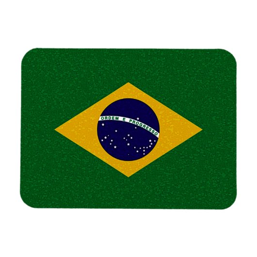 BRAZILIAANSE VLAG Flexibele Magneet (Horizontaal)