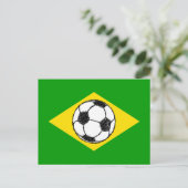 Braziliaanse vlag | Footballs schets Briefkaart (Staand voorkant)