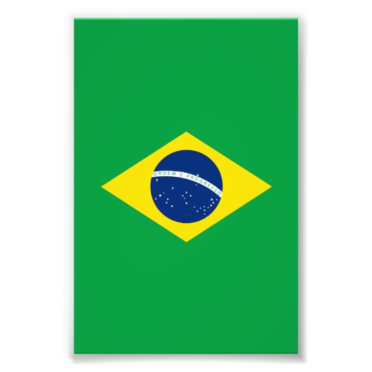Braziliaanse vlag foto afdruk (Voorkant)