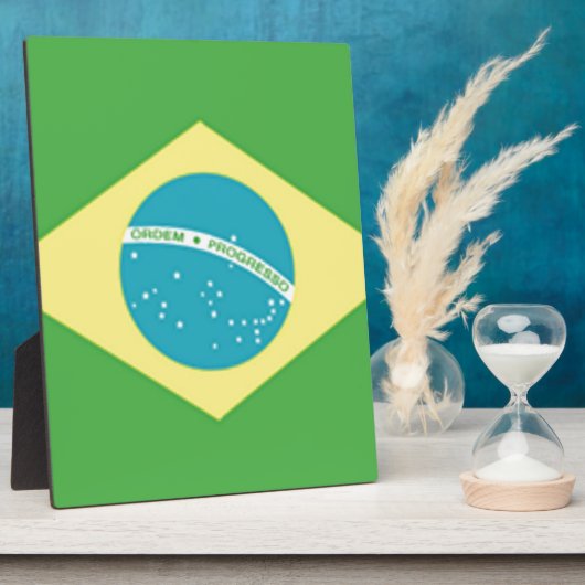 Braziliaanse vlag fotoplaat (Zijkant)