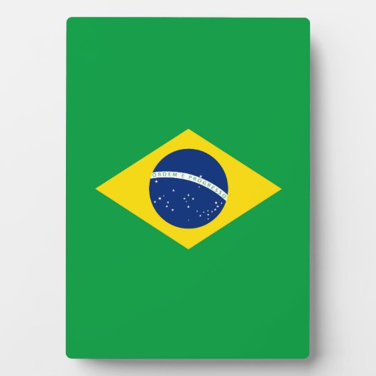 Braziliaanse vlag fotoplaat (voorkant)