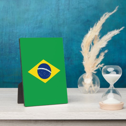 Braziliaanse vlag fotoplaat (Zijkant)