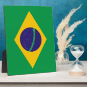 Braziliaanse vlag fotoplaat (Zijkant)