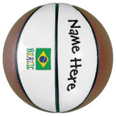 Braziliaanse vlag gepersonaliseerd basketbal (Verticaal)
