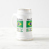 Braziliaanse vlag gepersonaliseerd bierpul (Voorkant links)