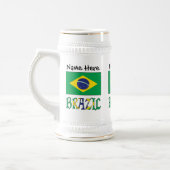 Braziliaanse vlag gepersonaliseerd bierpul (Links)
