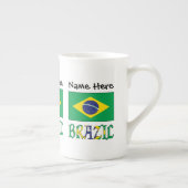 Braziliaanse vlag gepersonaliseerd porselein kop (Rechts)