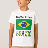 Braziliaanse vlag gepersonaliseerd t-shirt (Voorkant)