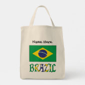Braziliaanse vlag gepersonaliseerd tote bag (Achterkant)