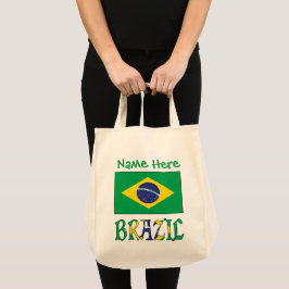 Braziliaanse vlag gepersonaliseerde erfgoed  tote bag