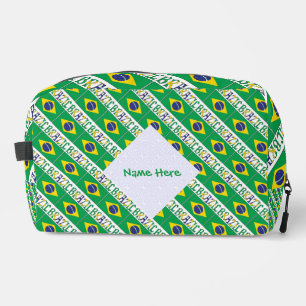 Braziliaanse Vlag Gepersonaliseerde Tegel Reis Toilettasje