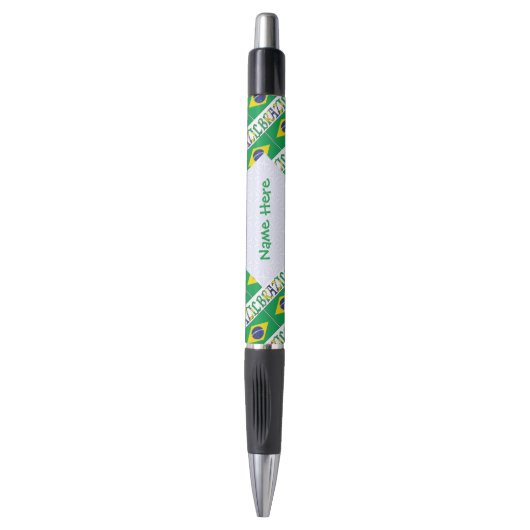 Braziliaanse Vlag Getegeld Emmy Pen (Voorkant Verticaal)