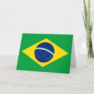 Braziliaanse vlag gevouwen bedankkaart