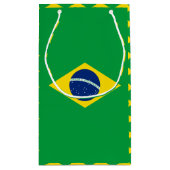 Braziliaanse vlag Gift Bag Klein Cadeauzakje (Achterkant)
