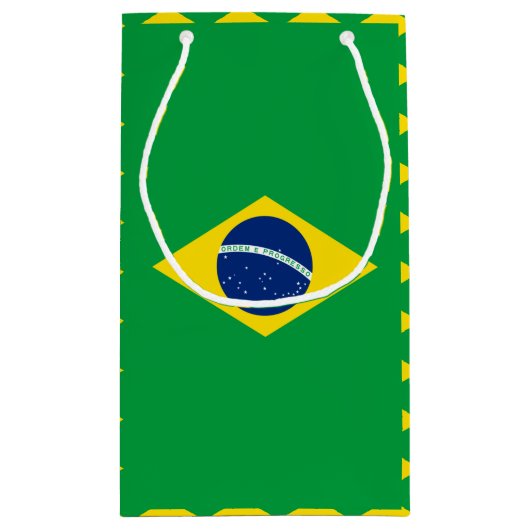 Braziliaanse vlag Gift Bag Klein Cadeauzakje (Achterkant)