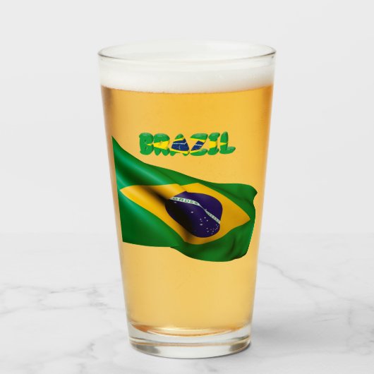 Braziliaanse vlag        glas (Voorkant gevuld)