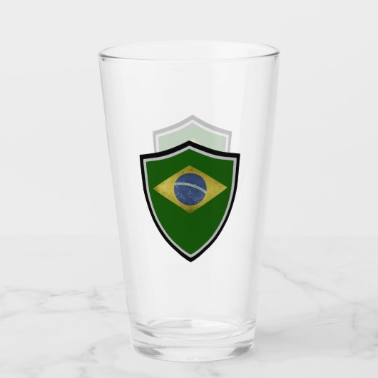 Braziliaanse vlag glas (Voorkant)