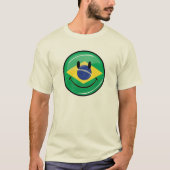 Braziliaanse vlag glimlachen t-shirt (Voorkant)